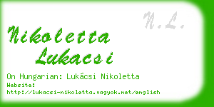 nikoletta lukacsi business card