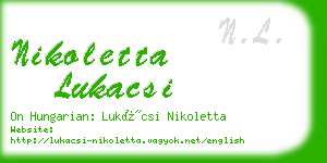 nikoletta lukacsi business card